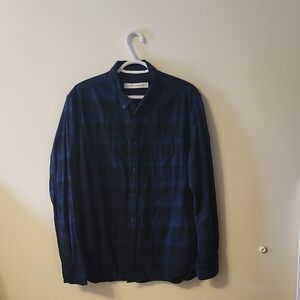 National Standards Men's Blue Plaid Shirt